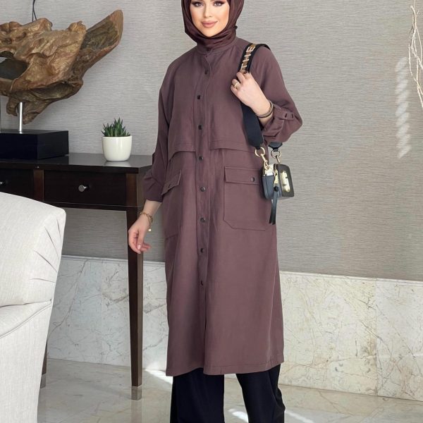 Trench Tunik Kahve